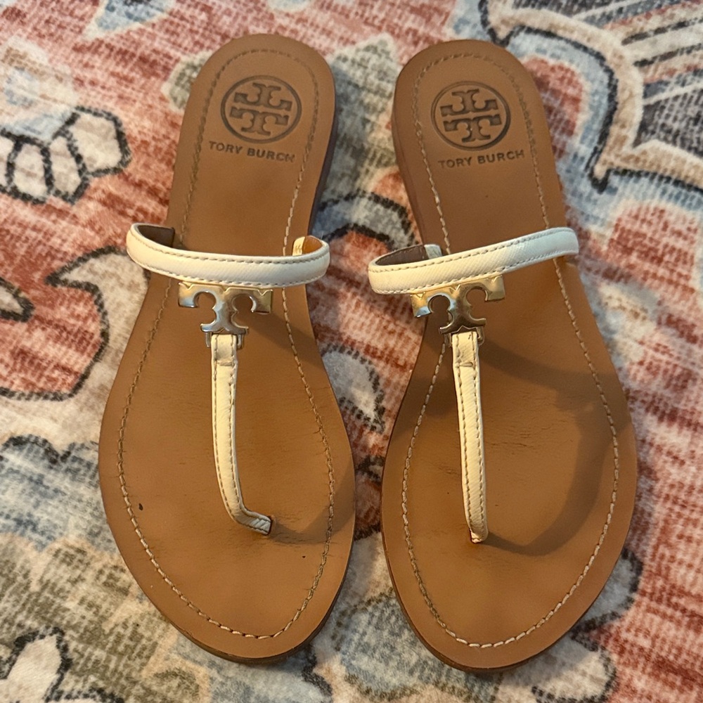 Tory Burch Women's Tan and Cream Sandals